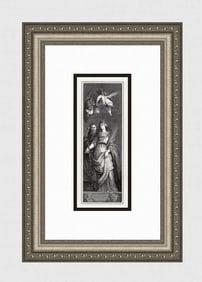 Sir Peter Paul Rubens St Catherine 1862 Engraving Signed