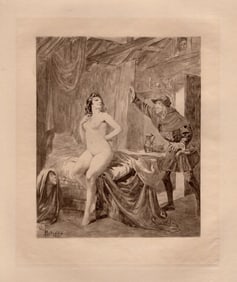 Edmond MALASSIS SIGNED Engraving The Temptress LIMITED Framed