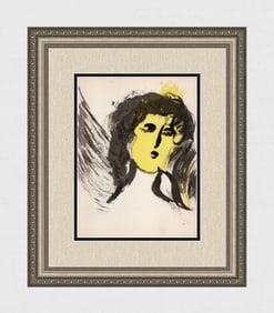 1956 Marc Chagall Lithograph Angel Framed