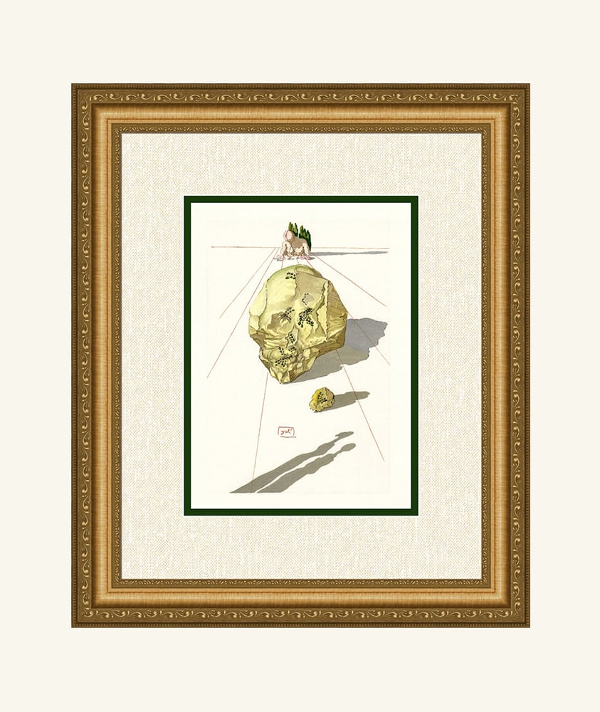 Salvador Dali Hypocrites 1960 Woodcut Signed Framed