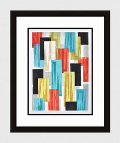 Mathis Original Gouache Clearly moved Areas Framed Swiss