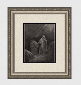 Gustave Dore Sin & Death in Paradise (Milton's Paradise Lost) c. 1880 Woodcut Signed