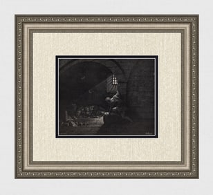 Gustave Dore Ugolino (Dante's Divine Comedy Enferno) c. 1880 Woodcut