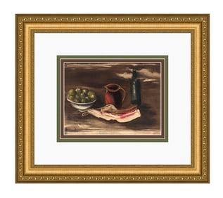 Maurice de Vlaminck 1958 lithograph Nature Morte au Lard signed