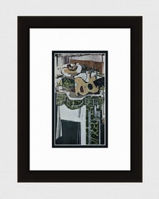 Georges BRAQUE SIGNED 1956 Vintage Color Print Still Life with Guitar Framed