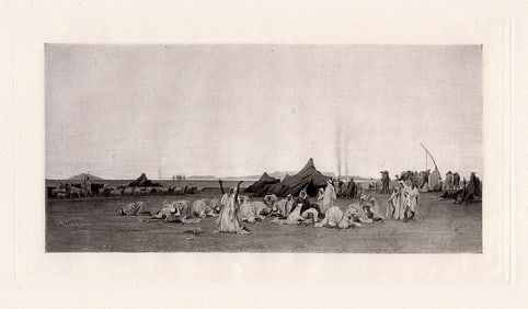 Gustave Achille Guillaumet Evening Prayer in the Sahara 1885 print