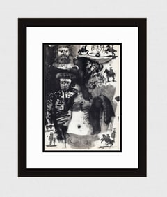 Pablo Picasso 1961 Vintage Lithograph Jacqueline & the Matador FRAMED