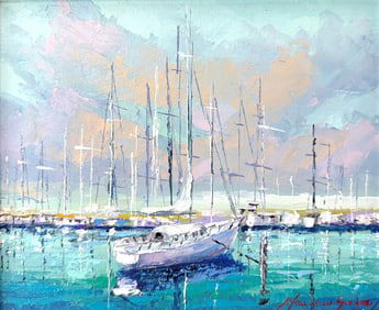 Mauricio Garay Original Painting Marina X Framed