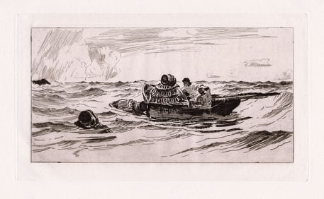 Colin Hunter Lobster Fishers 1885 etching