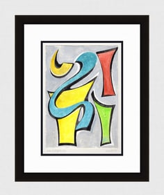 Mathis Original Gouache Emphasis Framed Swiss