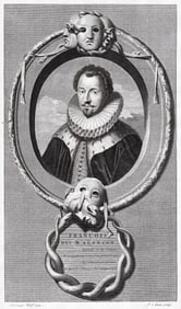 Adriaen van der Werff 1697 Engraving Hercule François Duke of Anjou Framed