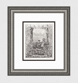 Johann Sonderland 1844 Etching The Wedding Framed