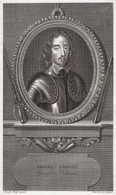 Adriaen van der Werff 1697 Engraving Thomas Fairfax Framed