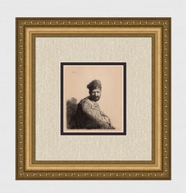 REMBRANDT 1800S Etching B263 Oriental Head DURAND