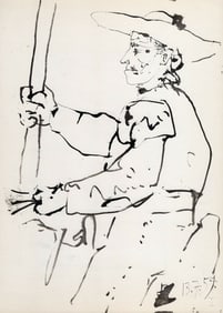 PABLO PICASSO 1961 Vintage Lithograph Estudio Picador FRAMED