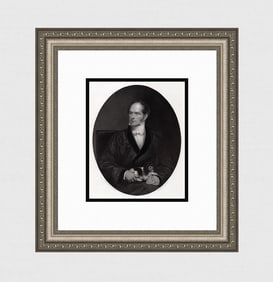 Henry William PICKERSGILL 1800s Engraving "Robert Vernon, Esq" Framed Signed