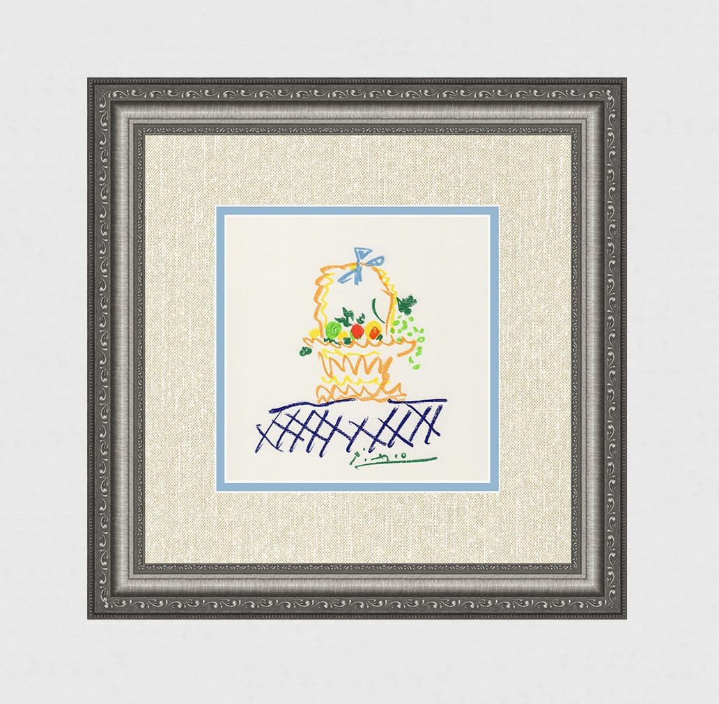 Beautiful Pablo PICASSO 1968 Color Lithograph "Fruit Basket" Framed LIMITED SIGNED (1 of 2)