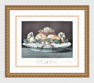 Salvador Dali Lithograph Diners of Gala Signed Numbered Limited Framed