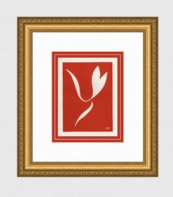 Henri Matisse 1939 linocut Skater in Motion II signed