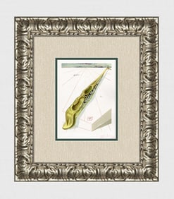 1960 Salvador Dali Blasphemers Authentic Woodcut Signed Framed