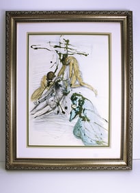 Dali 1967 Original Descent from the Cross Lithograph Framed