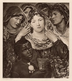 Dante Gabriel ROSSETTI Antique Print "The Beloved Bride" Framed SIGNED