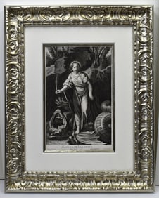 Raphael Sancta Margarita Etching with Engraving 1600's