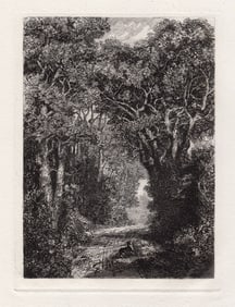 T. S. Townsend A Lane Near Tenby 1880 etching