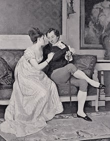 C. M. Rols 1800s Antique Print Insecurities Framed Signed