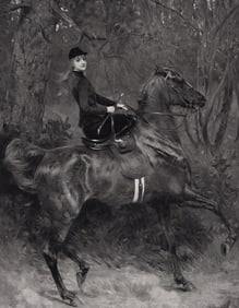 Aime Morot 1800s Antique Print Portrait of Miss Gerome SIGNED Framed