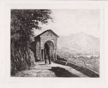 Edmond Yon Sacro Monte (The Sacred Mountain of Varallo) 1880 Etching