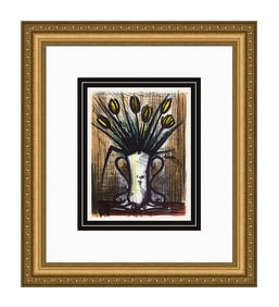 Bernard Buffet Vase of Tulips 1967 lithograph