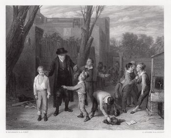 William Mulready The Fight Interrupted engraving signed