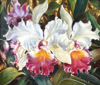 Elizabeth Pena Original Oil Painting Floral II 20 x 16 Inches