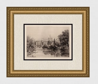 Axel Hermann Haig Etching "Buckingham Palace" SIGNED Framed COA