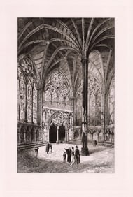 Herbert Railton The Chapter House 1889 Etching Signed