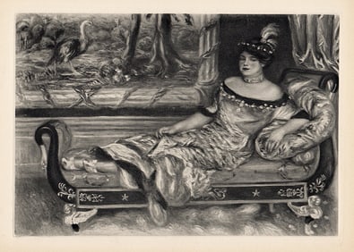 1919 RENOIR Limited Edition Engraving "Madame de Galea" FRAMED
