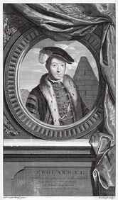 Adriaen van der Werff 1697 Engraving King Edward VI Framed