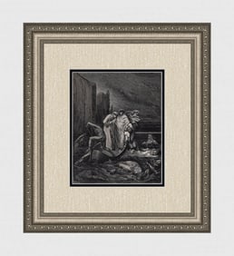 Gustave Dore Wrath Enferno 8 (Dante's Divine Comedy Enferno) c. 1880 Wood Engraving