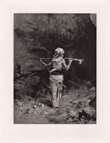 1888 George Seymour A Brigand Sentinel print signed