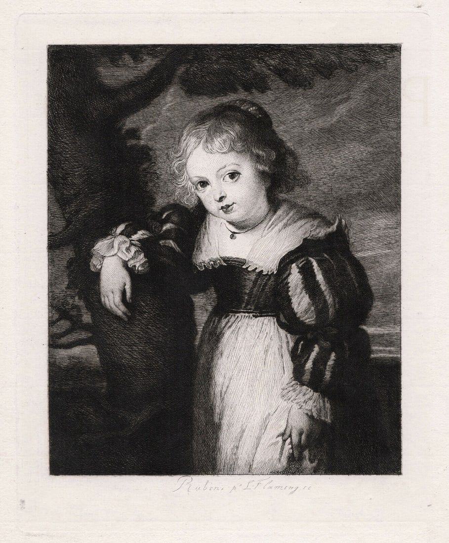 Sir Peter Paul Rubens The Painter's Daughter 1877 etching (1 of 2)