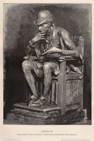 1887 Jean Baffier Louis XI woodcut signed