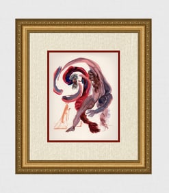 1960 Salvador Dali Accidia Authentic Woodcut