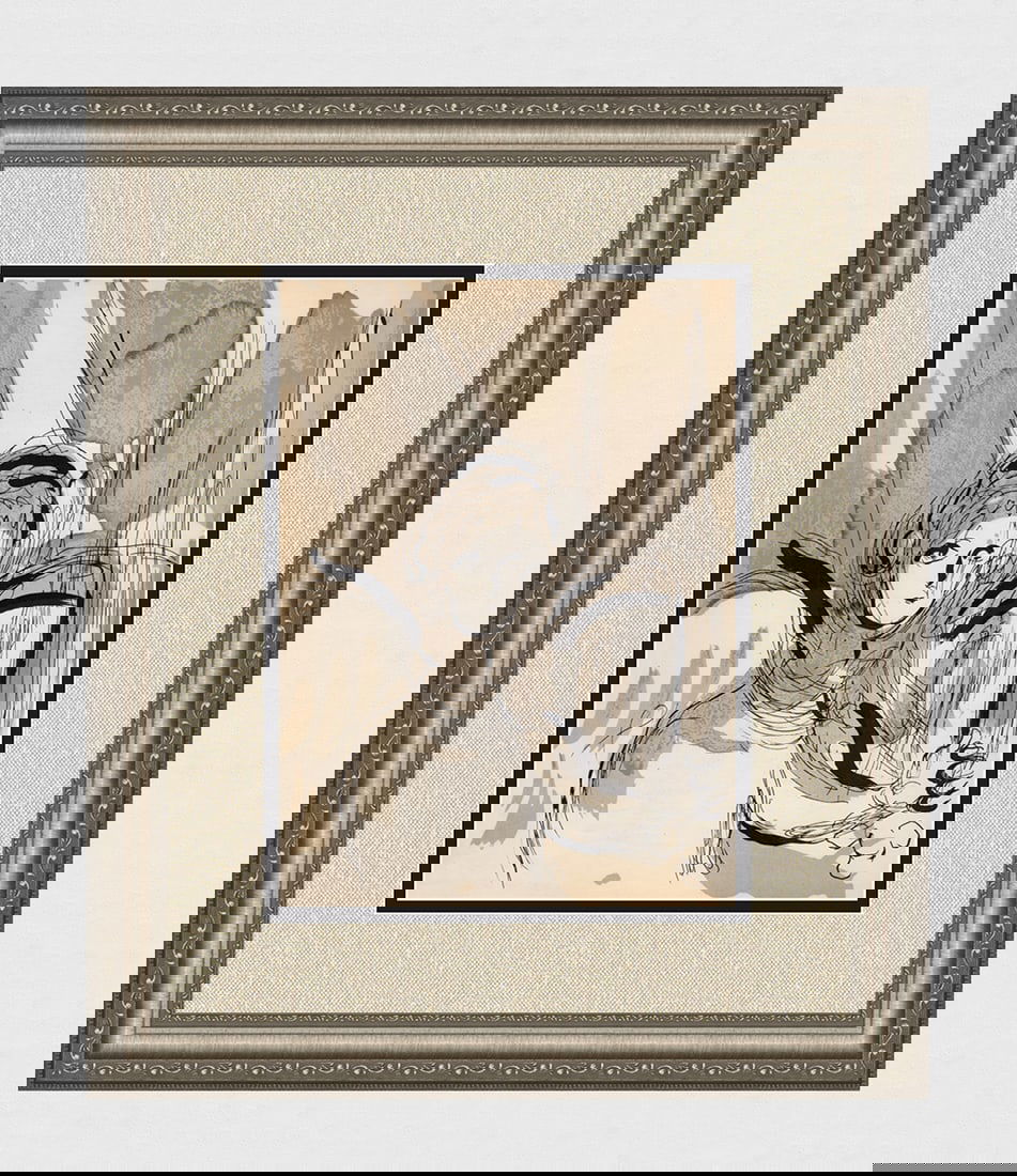 1956 Marc Chagall Lithograph Angel with an Epee Framed (1 of 3)