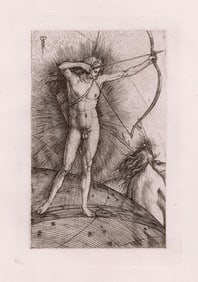 Jacopo de Barbari Apollo and Diana 1897 engraving Durand