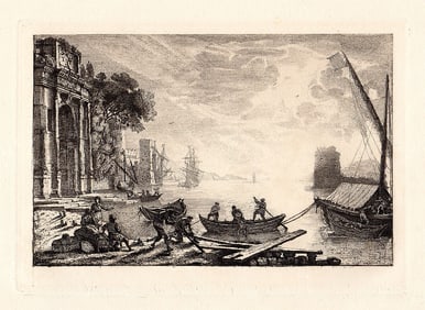 Claude Lorrain The Rising Sun 1887 etching