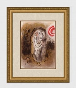 1960 Marc Chagall Lithograph Naomi and Her Daughters-In-Law Framed