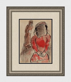 1960 Marc Chagall Lithograph Tamar Daughter in Law Judah Framed