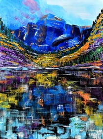 Arthur Kinslow Orginal Painting Tranquility 30 x 40 Inches