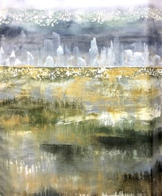 Alexys Henry Original Painting Swayed Green IV 55 x 65